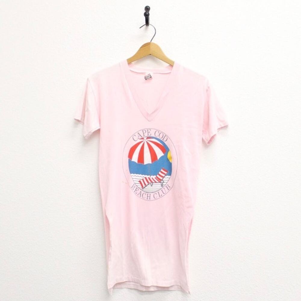 Vintage Cape Cod Beach Club Sleep Night T Shirt Small